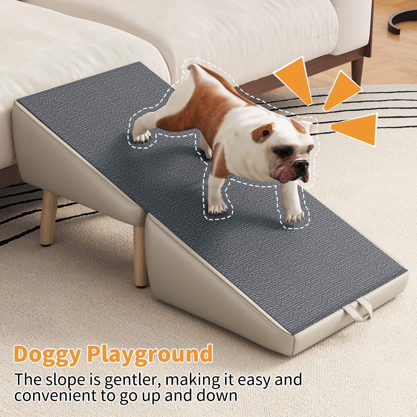 Foldable Wood Pet Stairs & Ramp — Large