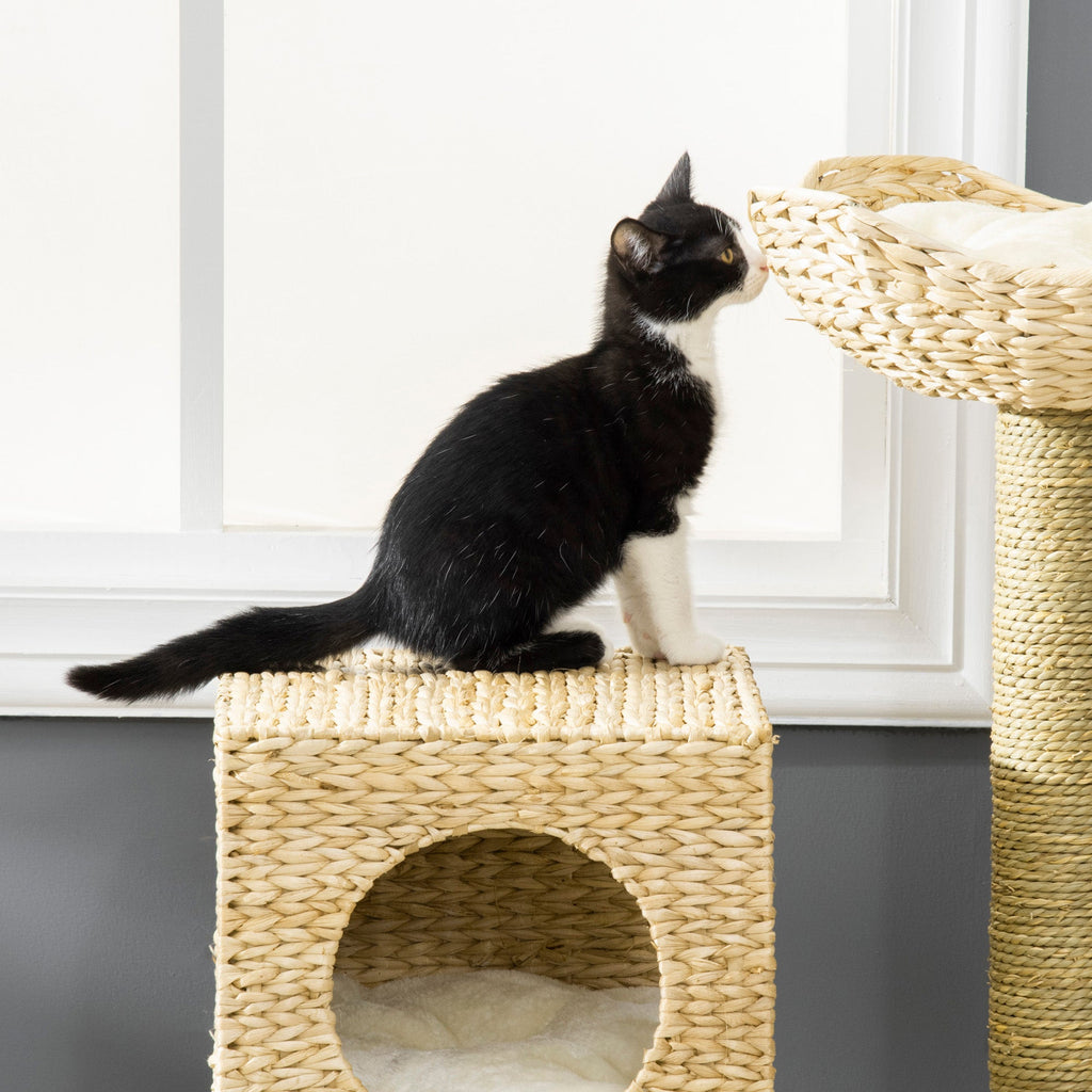 Rattan Cat Tower — Natural Weave