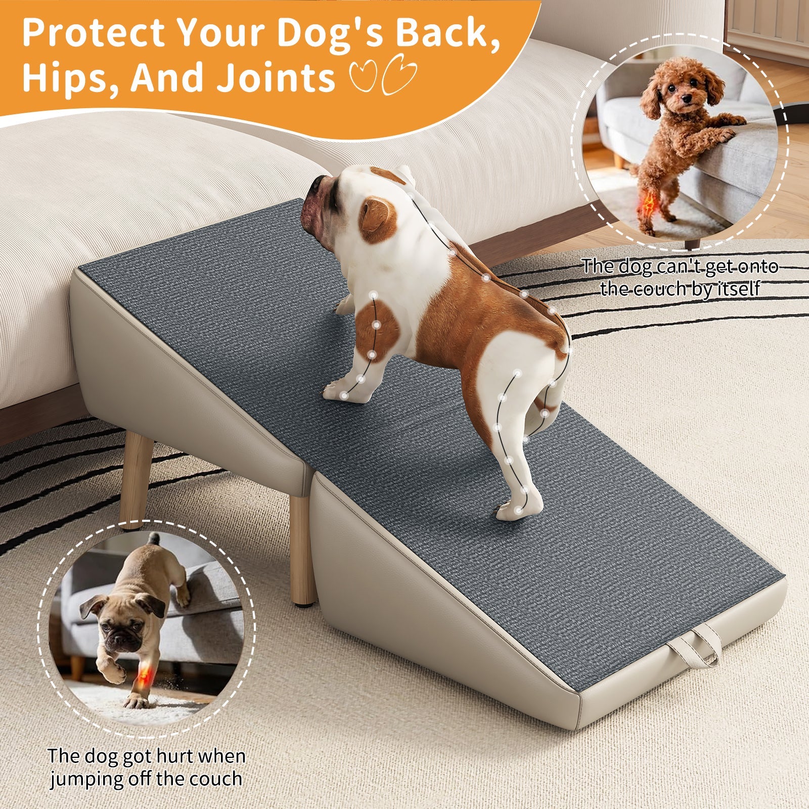 Foldable Wood Pet Stairs & Ramp — Large