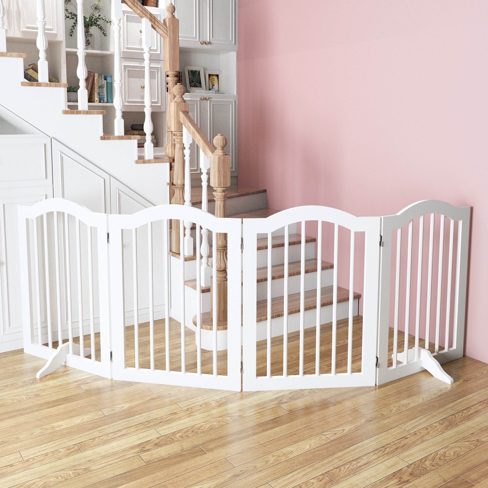 Freestanding Pet Gate — Foldable Wood