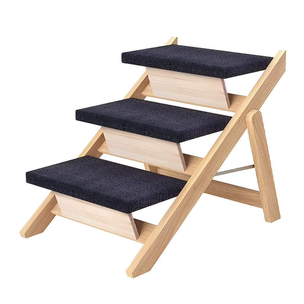 Foldable Wood Pet Stairs & Ramp — Small