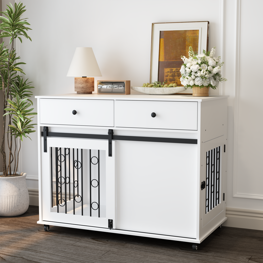 Dog Crate — Sliding Barn Door