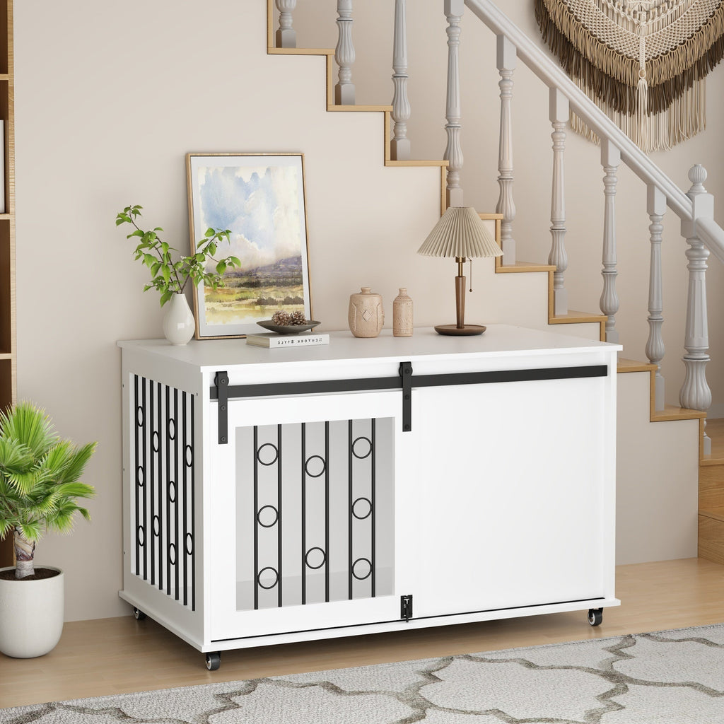 Dog Crate — Sliding Barn Door