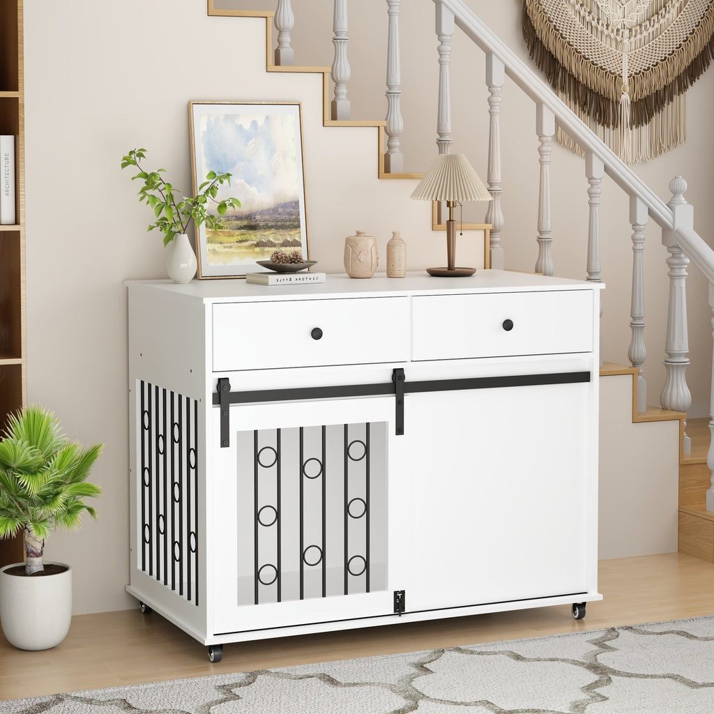 Dog Crate — Sliding Barn Door