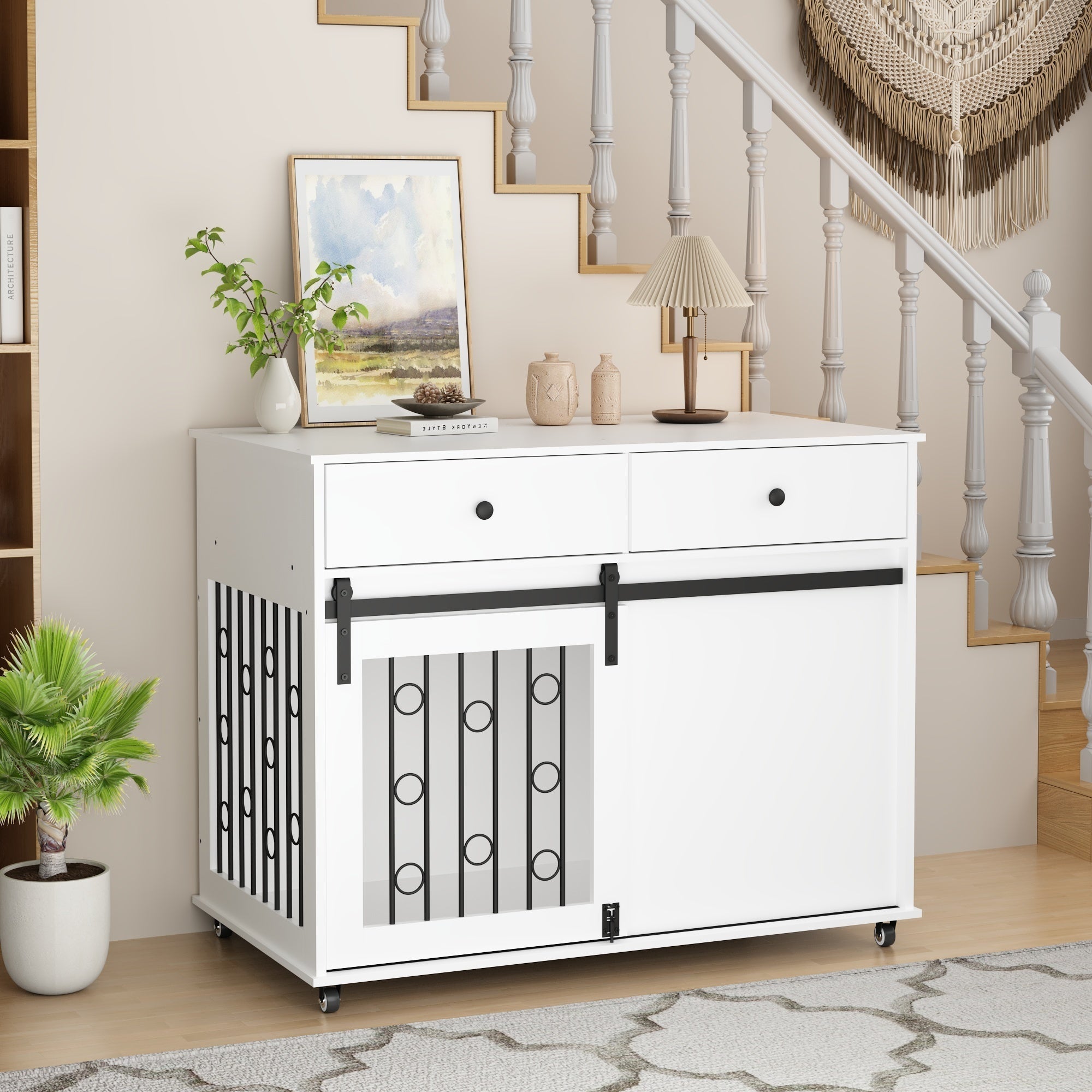 Dog Crate — Sliding Barn Door
