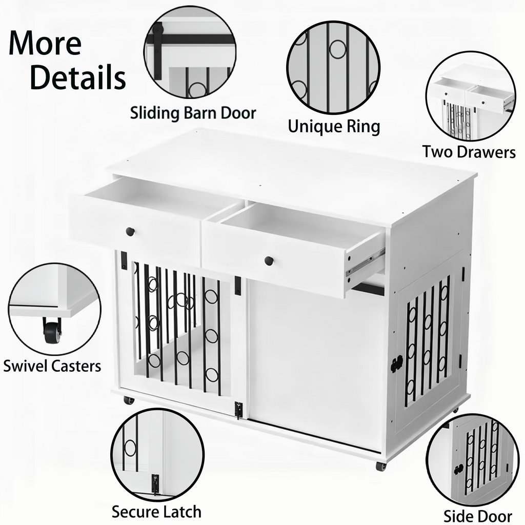Dog Crate — Sliding Barn Door