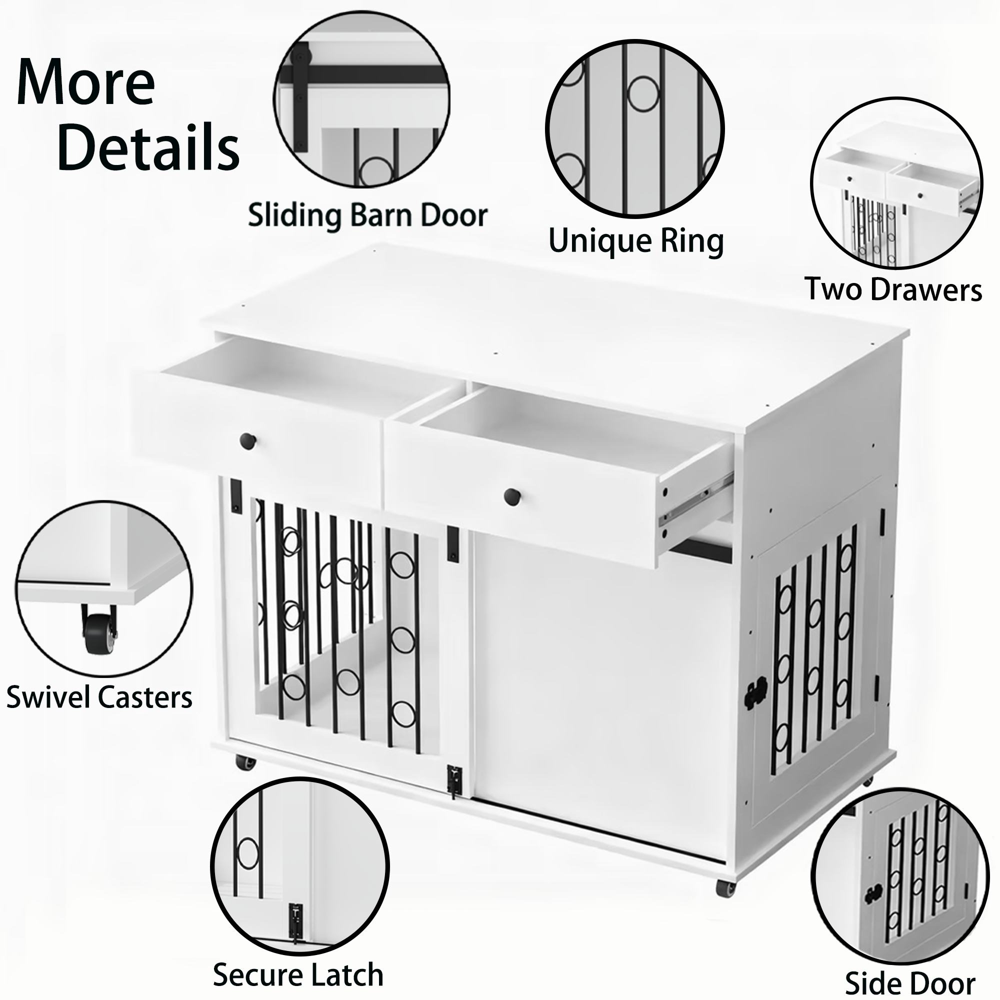 Dog Crate — Sliding Barn Door