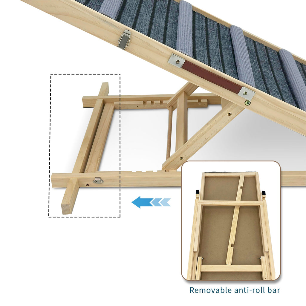 Adjustable Dog Ramp — Solid Wood