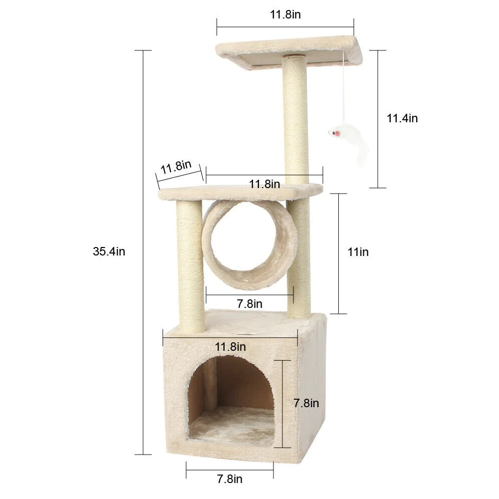 Cat Climbing Tower