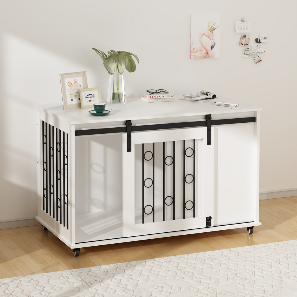 Dog Crate — Sliding Barn Door