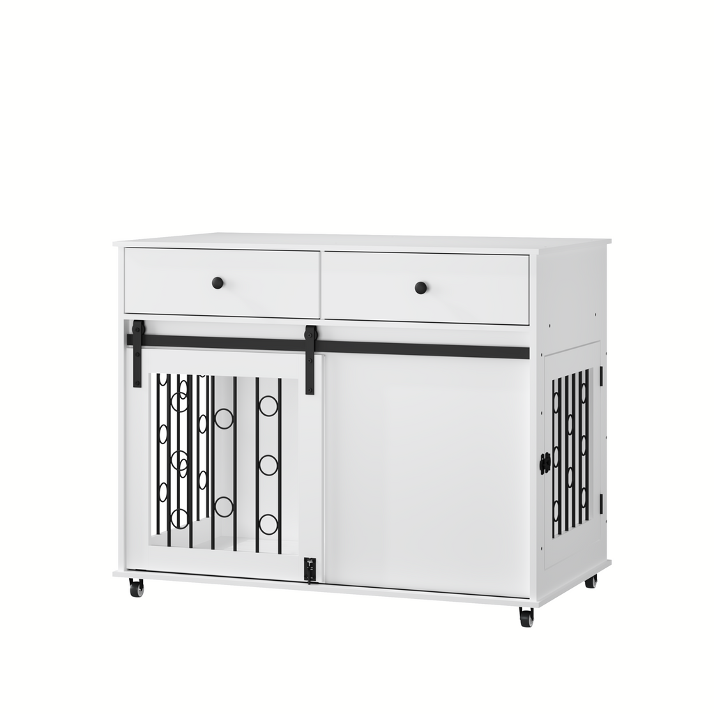 Dog Crate — Sliding Barn Door