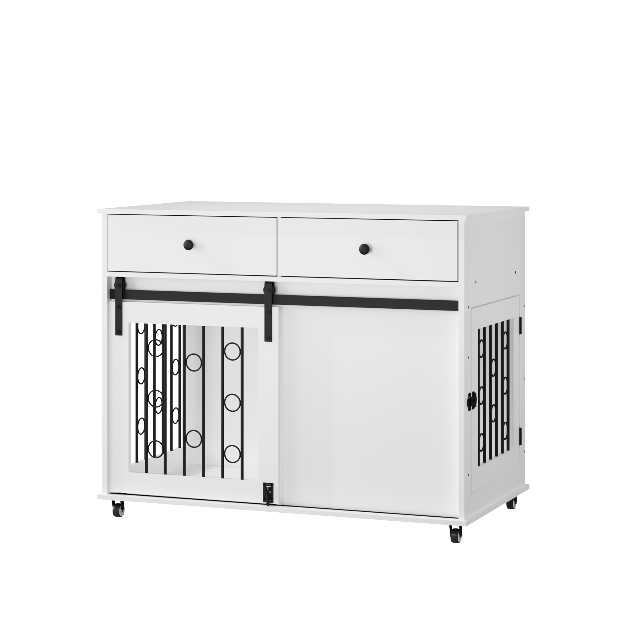 Dog Crate — Sliding Barn Door