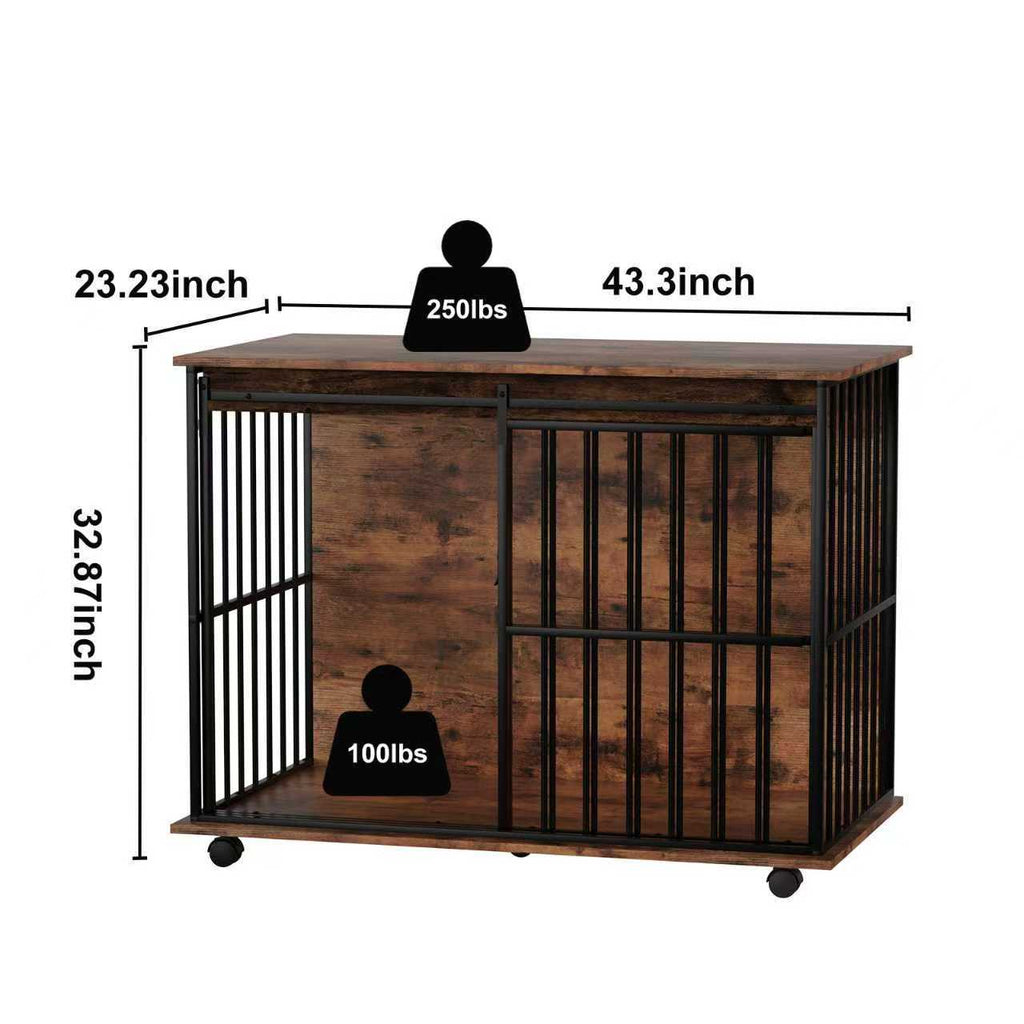 Wooden Dog Crate — Furniture Style