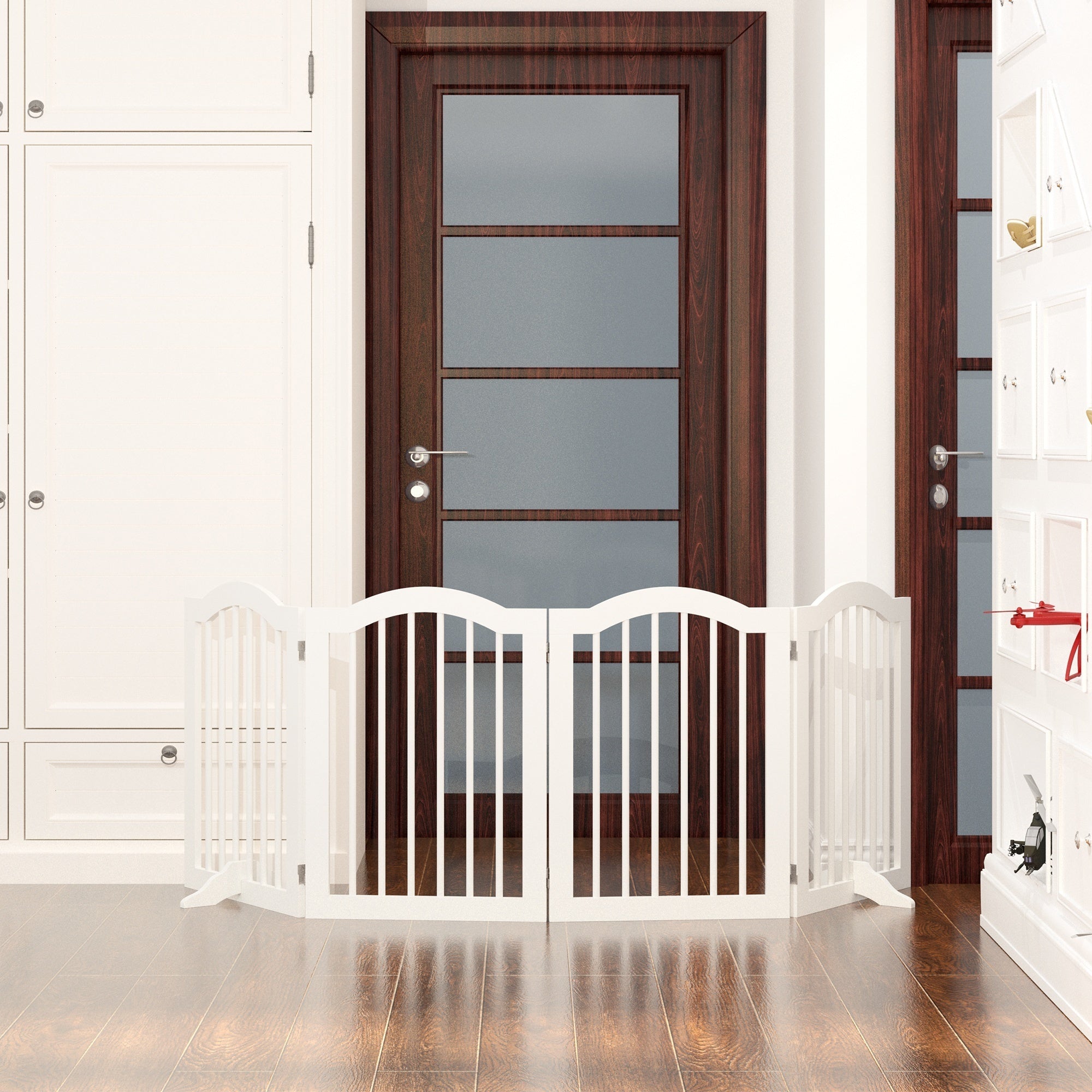 Freestanding Pet Gate — Foldable Wood
