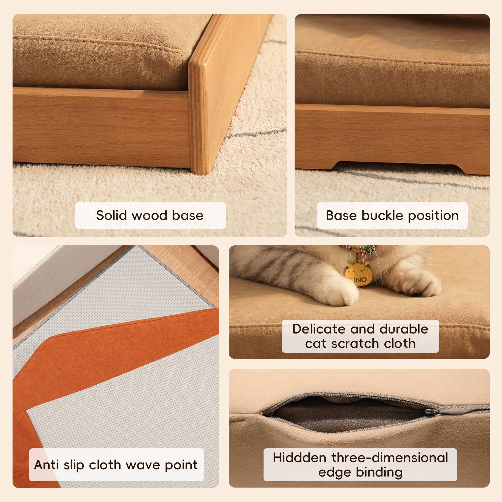 Oak Veneer Pet Bed — Modern